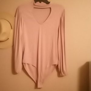 Pink long sleeve bodysuit
